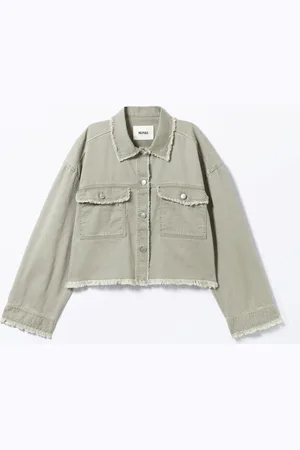 Monki Cropped Boxy Twill Jacket