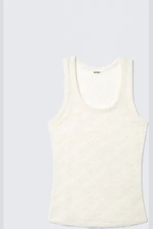 Monki Sheer Lace Sleeveless Tank Top