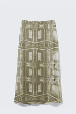 Monki Printed Low Rise Maxi Skirt