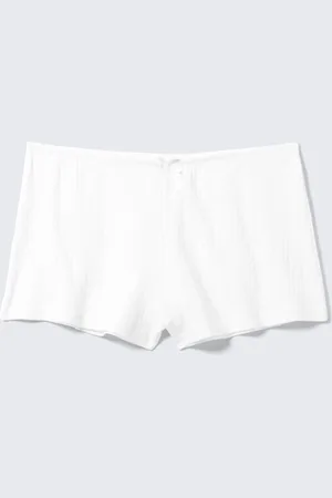 Monki Soft Pointelle Pyjama Shorts