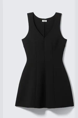 Monki V-Neck Fit-and-Flare Tank Dress