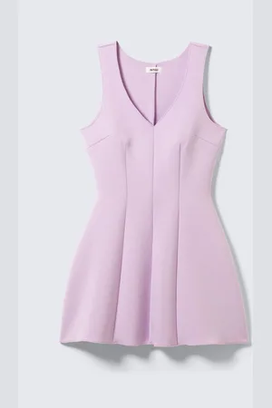 Monki V-Neck Fit-and-Flare Tank Dress