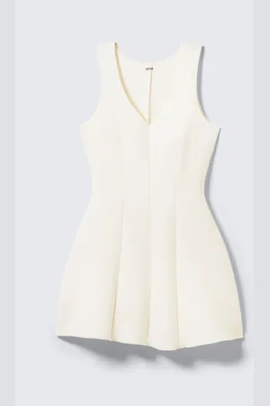 Monki V-Neck Fit-and-Flare Tank Dress