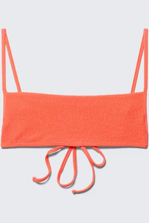 Monki Structured Square Neck Bikini Top