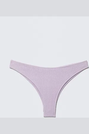 Monki Structured Brazilian Cut Bikini Bottoms