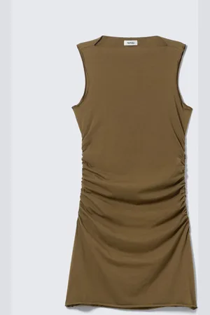 Monki Gathered Jersey Mini Dress