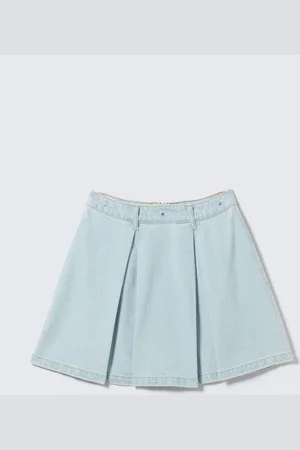 Monki Amber High Waisted Circle Midi Denim Skirt