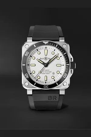 Bell & Ross BR 03-92 Diver Automatic 42mm Stainless Steel and Rubber Watch, Ref. No. BR0392-D-WH-ST/SRB - Men
