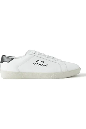 Saint Laurent SL/06 Court Classic Logo-Embroidered Leather Sneakers - Men - - EU 39
