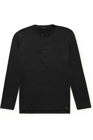 Tom Ford Stretch-Silk Satin Henley Pyjama Top - Men - - S