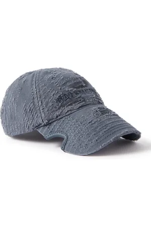 Balenciaga Logo-Embroidered Distressed Cotton-Twill Baseball Cap - Men - - M