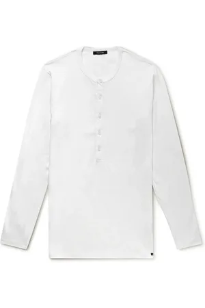 Tom Ford Stretch-Cotton Jersey Henley Pyjama T-Shirt - Men - - M