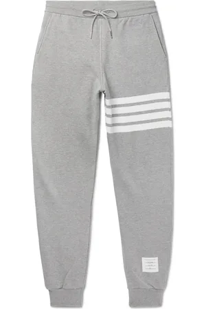 Thom Browne Tapered Striped Loopback Cotton-Jersey Sweatpants - Men - - 1