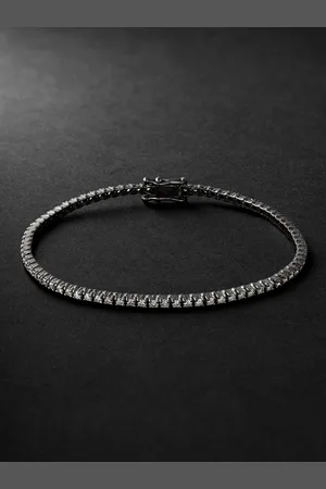 KOLOURS JEWELRY Spectra Blackened Gold Diamond Tennis Bracelet - Men - - 18