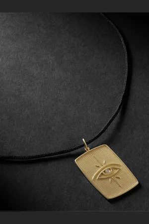 JACQUIE AICHE , Diamond and Cord Pendant Necklace - Men