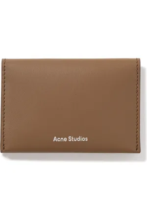 Acne Studios Logo-Print Leather Bifold Cardholder - Men