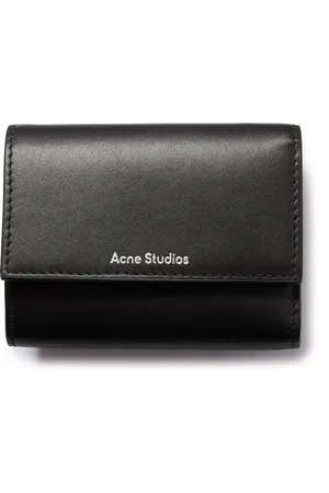 Acne Studios Logo-Print Leather Trifold Wallet - Men