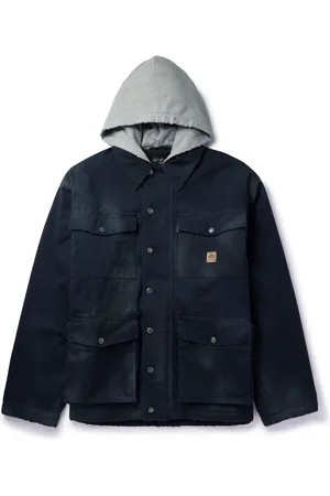 Balenciaga Oversized Jersey-Trimmed Distressed Organic Cotton-Blend Gabardine Parka - Men - - 2