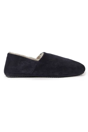 Mr P. Babouche Shearling-Lined Suede Slippers - Men - - UK 7