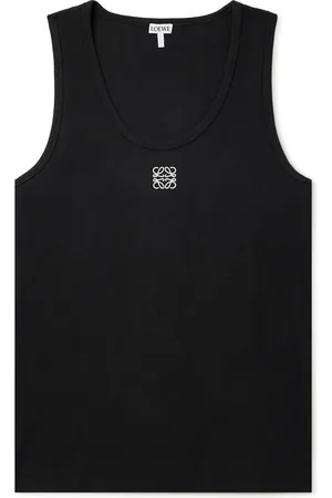 Loewe Logo-Embroidered Ribbed Stretch-Cotton Tank Top - Men - - XXL