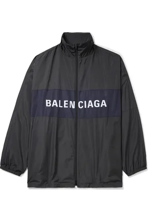 Balenciaga Oversized Logo-Print Colour-Block Shell Jacket - Men - - S