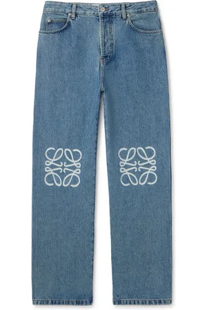 Loewe Anagram Wide-Leg Logo-Embroidered Jeans - Men - - IT 48