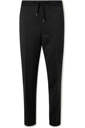 Mr P. Tapered Grosgrain-Trimmed Wool Drawstring Tuxedo Trousers - Men - - 30