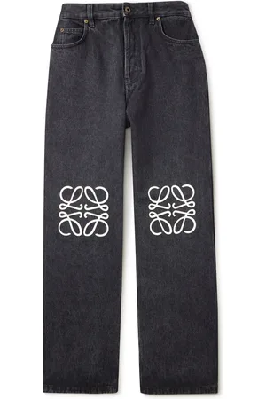 Loewe Anagram Wide-Leg Logo-Embroidered Jeans - Men - - IT 46