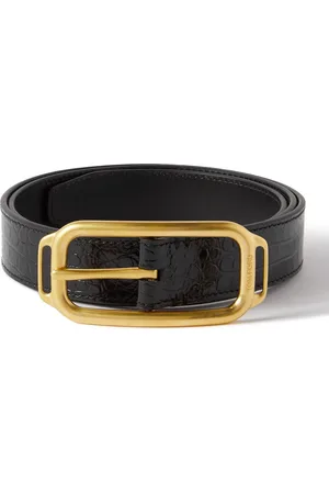 Tom Ford 3cm Glossed Croc-Effect Leather Belt - Men - - EU 80