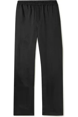 Saint Laurent Straight-Leg Satin-Twill Trousers - Men - - IT 50