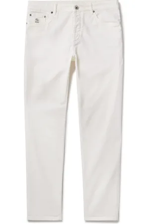 Brunello Cucinelli Slim-Fit Straight-Leg Logo-Embroidered Jeans - Men - - IT 50