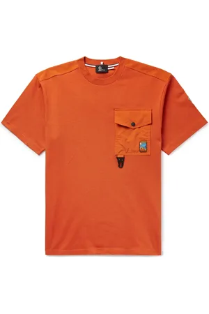 Moncler Logo-Appliquéd Shell-Trimmed Combed Cotton-Jersey T-Shirt - Men - - S
