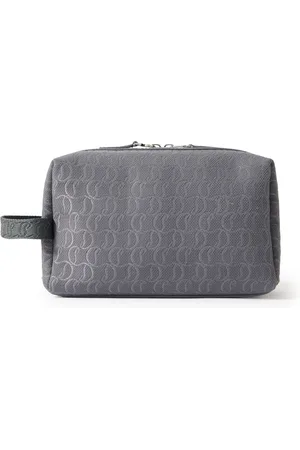Christian Louboutin Zip n Flap Leather-Trimmed Logo-Jacquard Canvas Pouch - Men
