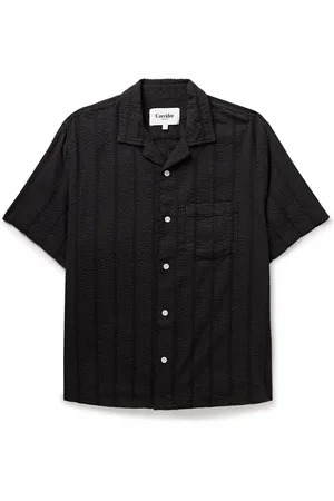 Corridor Camp-Collar Striped Cotton-Seersucker Shirt - Men - - S