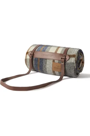 Pendleton Fringed Checked Virgin Wool Blanket - Men