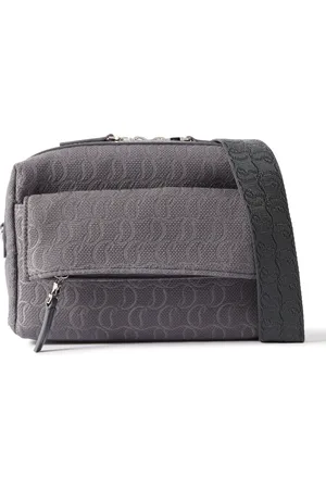 Christian Louboutin Zip N Flap Leather-Trimmed Canvas-Jacquard Messenger Bag - Men
