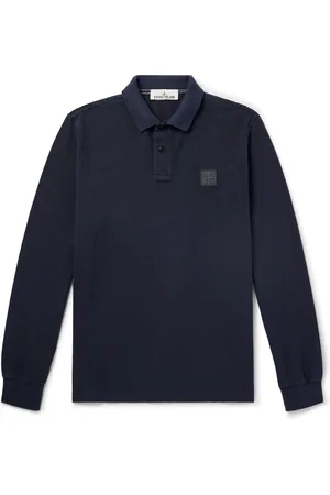 Stone Island Logo-Appliquéd Garment-Dyed Cotton-Piqué Polo Shirt - Men - - XXL