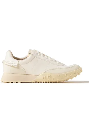 VISVIM Hospoa Fringed Leather-Trimmed Suede Sneakers - Men - - US 8