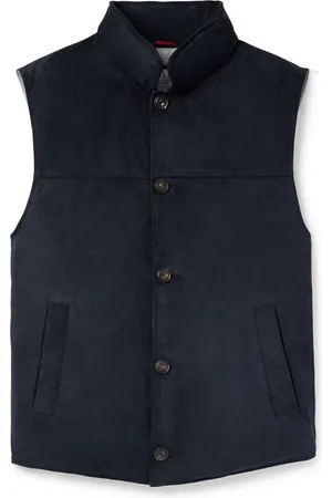 Brunello Cucinelli Padded Suede Down Gilet - Men - - XXL