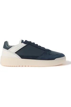 Brunello Cucinelli Slam Perforated Leather and Suede Sneakers - Men - - EU 43.5