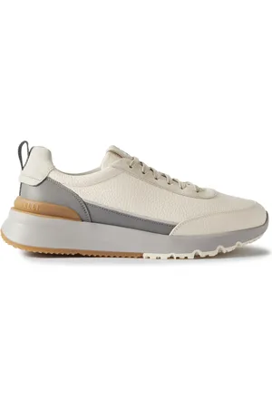 Brunello Cucinelli Suede-Trimmed Leather Sneakers - Men - - EU 45