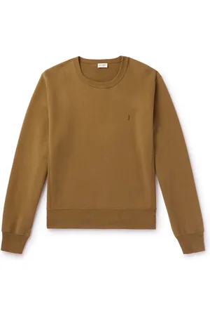 Saint Laurent Logo-Embroidered Cotton-Jersey Sweatshirt - Men - - S