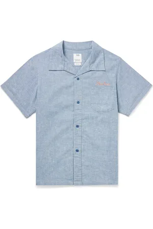 VISVIM Embroidered Cotton-Chambray Shirt - Men - - 2