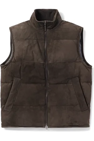 Ermenegildo Zegna Quilted Suede Down Gilet - Men - - IT 46