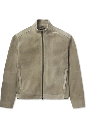 Ermenegildo Zegna Slim-Fit Suede Biker Jacket - Men - - IT 54