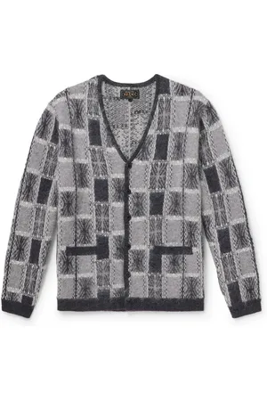 Beams Brushed Checked Jacquard Cardigan - Men - - S