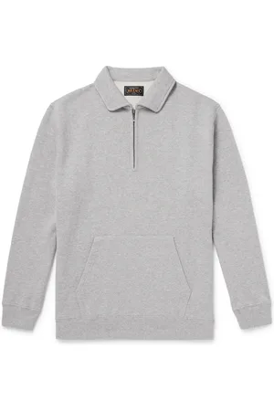 Beams Cotton-Jersey Half-Zip Sweatshirt - Men - - S