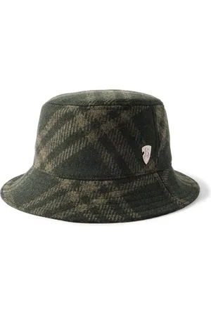 Burberry Logo-Appliquéd Checked Brushed-Wool Bucket Hat - Men - - M