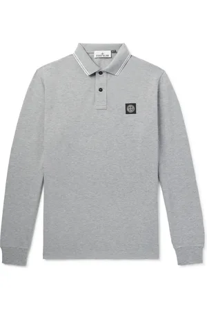 Stone Island Logo-Appliquéd Stretch-Cotton Piqué Polo Shirt - Men - - S