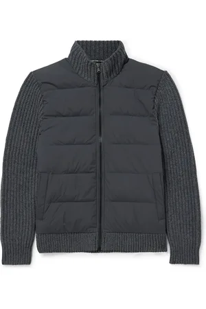 James Perse Ribbed-Knit and Quilted Shell Down Jacket - Men - - 5